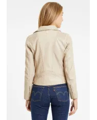 Gipsy Giacca chiodo donna in pelle Beige