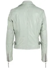 Gipsy Giacca chiodo donna in pelle Verde chiaro