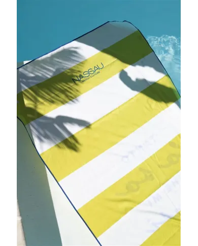 NASSAU Telo mare beige e giallo con custodia Nassau Beige/Giallo