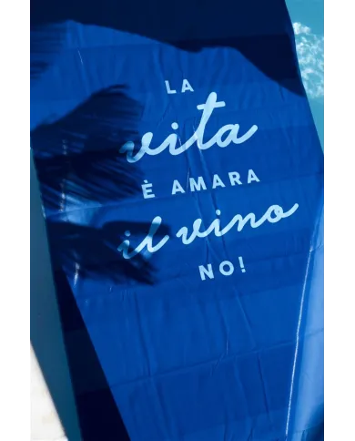 NASSAU Telo mare blu con custodia Nassau Blu elettrico