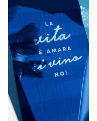 NASSAU Telo mare blu con custodia Nassau Blu elettrico