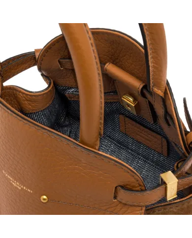 Gianni Chiarini Borsa a mano pelle e camoscio Farah Cuoio