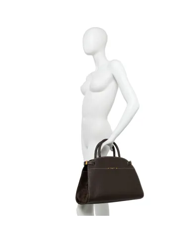 Gianni Chiarini Borsa grande pelle e camoscio Farah Testa moro