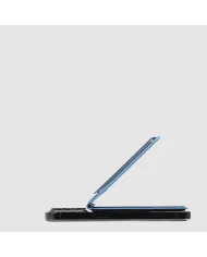 Piquadro Portacarte magsafe in pelle Blue square