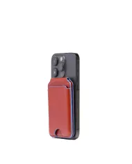 Piquadro Portacarte magsafe in pelle Blue square Cuoio