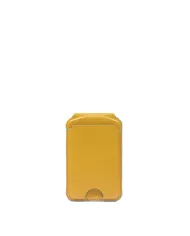 Piquadro Portacarte magsafe in pelle Blue square Giallo