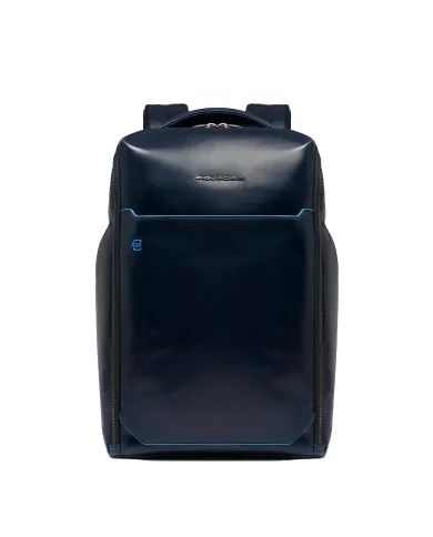Piquadro Zaino pelle porta pc 15,6 Blue square