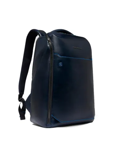 Piquadro Zaino pelle porta pc 15,6 Blue square