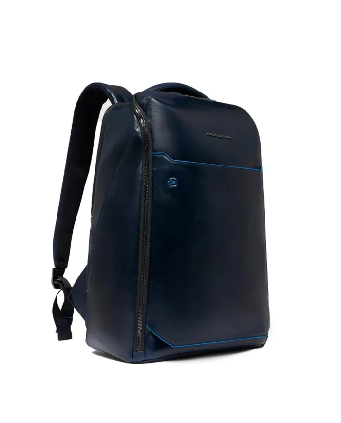 Piquadro Zaino pelle porta pc 15,6 Blue square