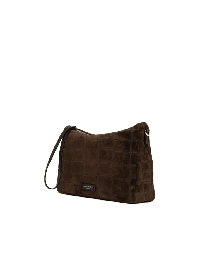 Gianni Chiarini Borsa grande scamosciata Nora pouch Testa moro