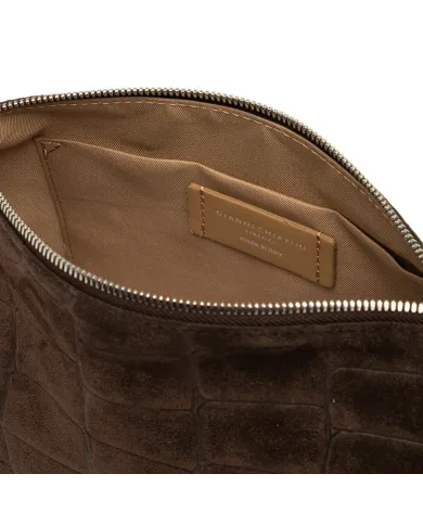 Gianni Chiarini Borsa grande scamosciata Nora pouch Testa moro