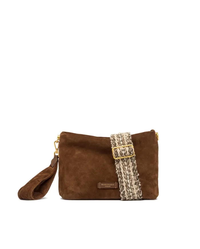 Gianni Chiarini Pochette in camoscio Brenda Cognac