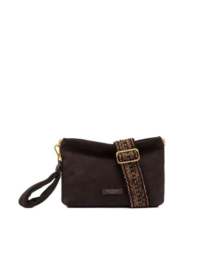 Gianni Chiarini Pochette in camoscio Brenda Testa moro