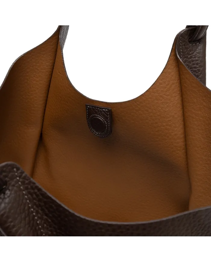 Gianni Chiarini Borsa grande in pelle Dua Testa moro