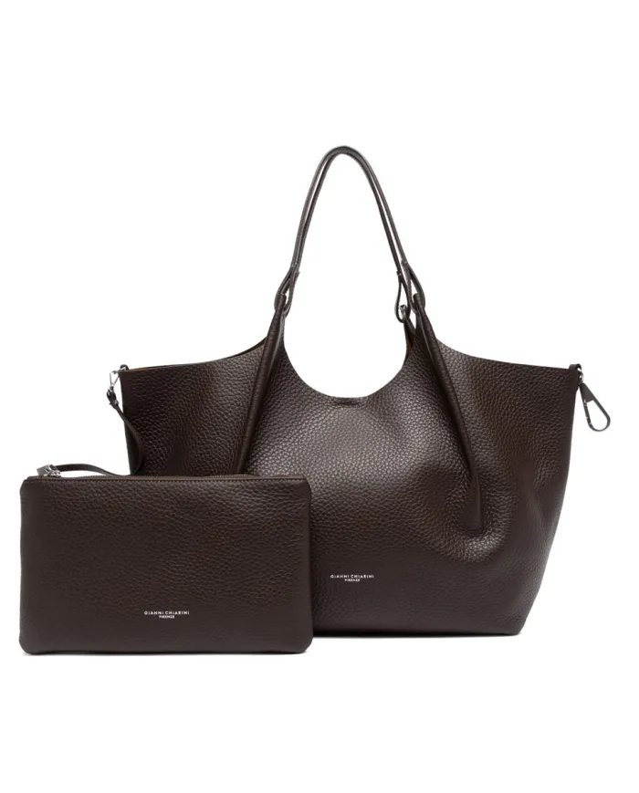 Gianni Chiarini Borsa grande in pelle Dua Testa moro