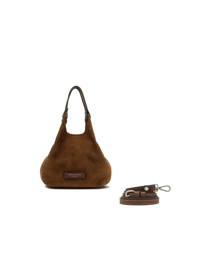 Gianni Chiarini Borsa piccola pelle scamosciata Dua Cognac
