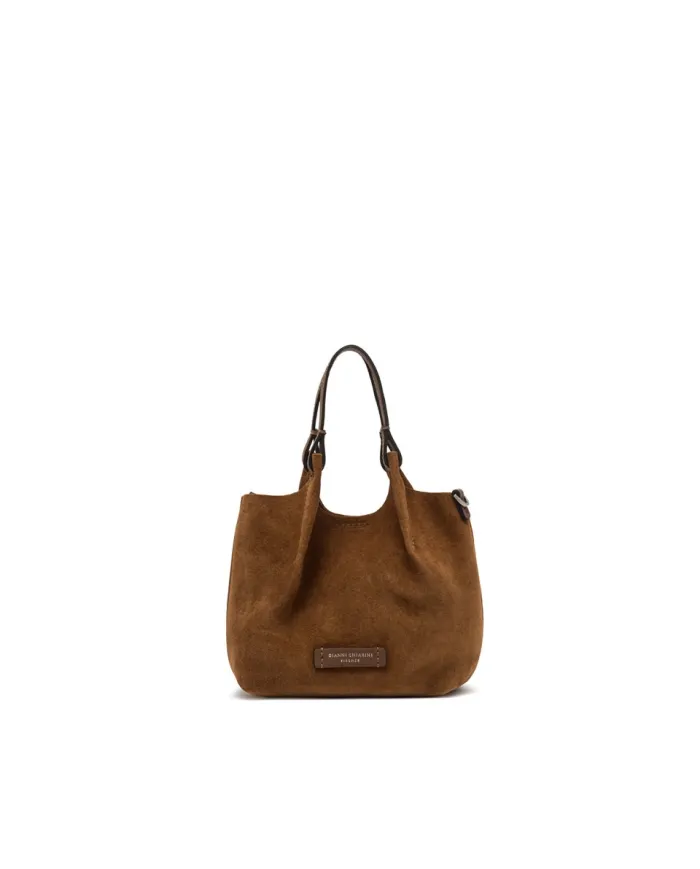 Gianni Chiarini Borsa piccola pelle scamosciata Dua Cognac