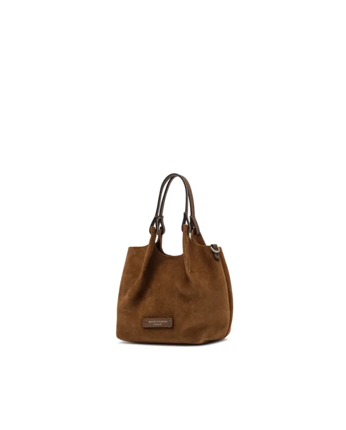 Gianni Chiarini Borsa piccola pelle scamosciata Dua Cognac