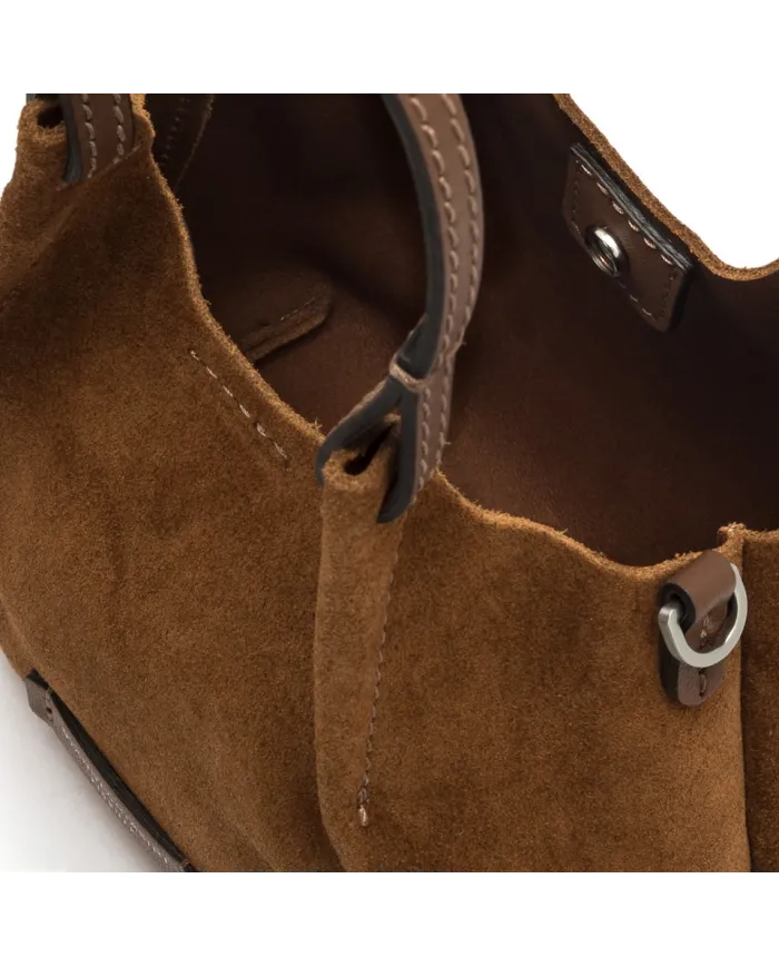 Gianni Chiarini Borsa piccola pelle scamosciata Dua Cognac