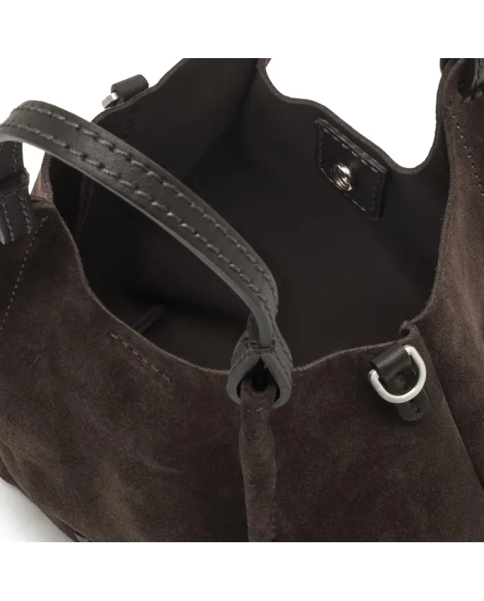 Gianni Chiarini Borsa piccola pelle scamosciata Dua Testa moro