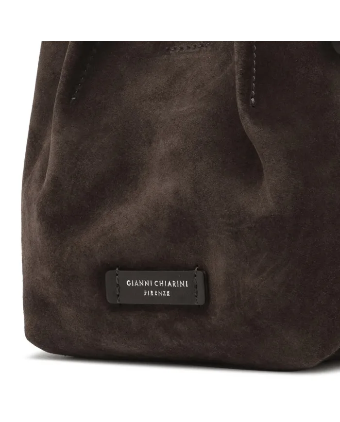 Gianni Chiarini Borsa piccola pelle scamosciata Dua Testa moro