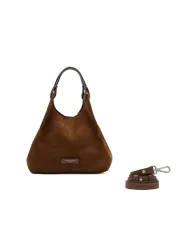 Gianni Chiarini Borsa a mano scamosciata Dua Cognac