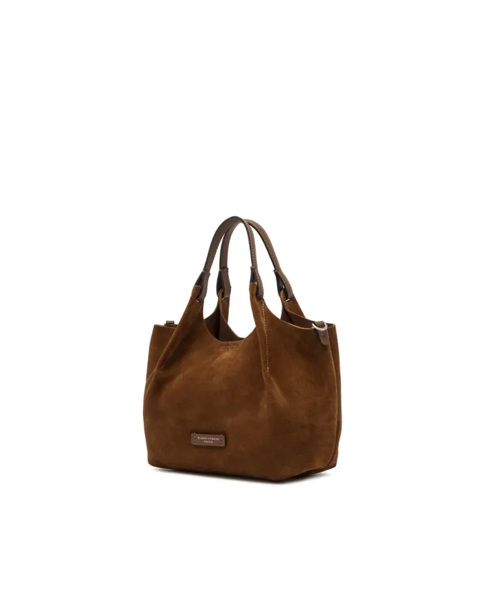Gianni Chiarini Borsa a mano scamosciata Dua Cognac