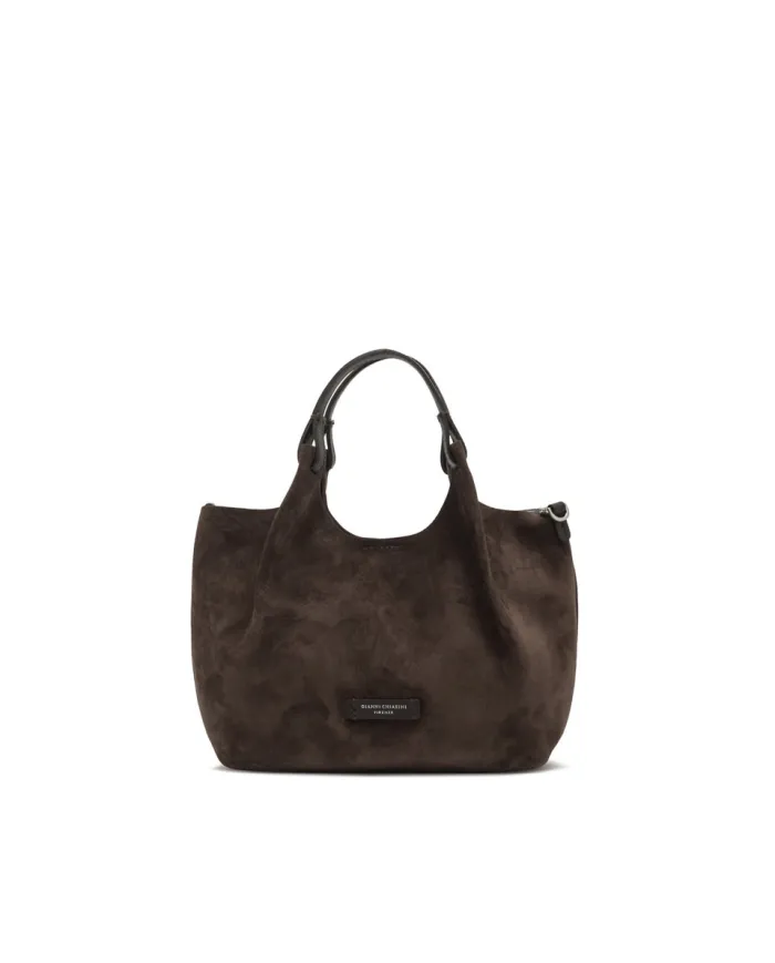 Gianni Chiarini Borsa a mano scamosciata Dua Testa moro