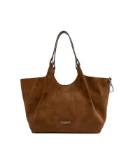 Gianni Chiarini Borsa grande scamosciata Dua Cognac