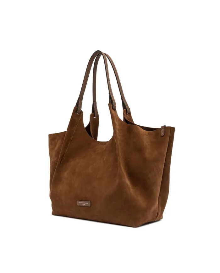 Gianni Chiarini Borsa grande scamosciata Dua Cognac