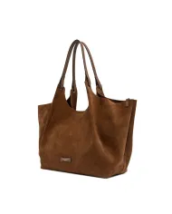 Gianni Chiarini Borsa grande scamosciata Dua Cognac