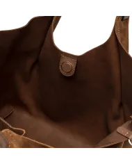Gianni Chiarini Borsa grande scamosciata Dua Cognac
