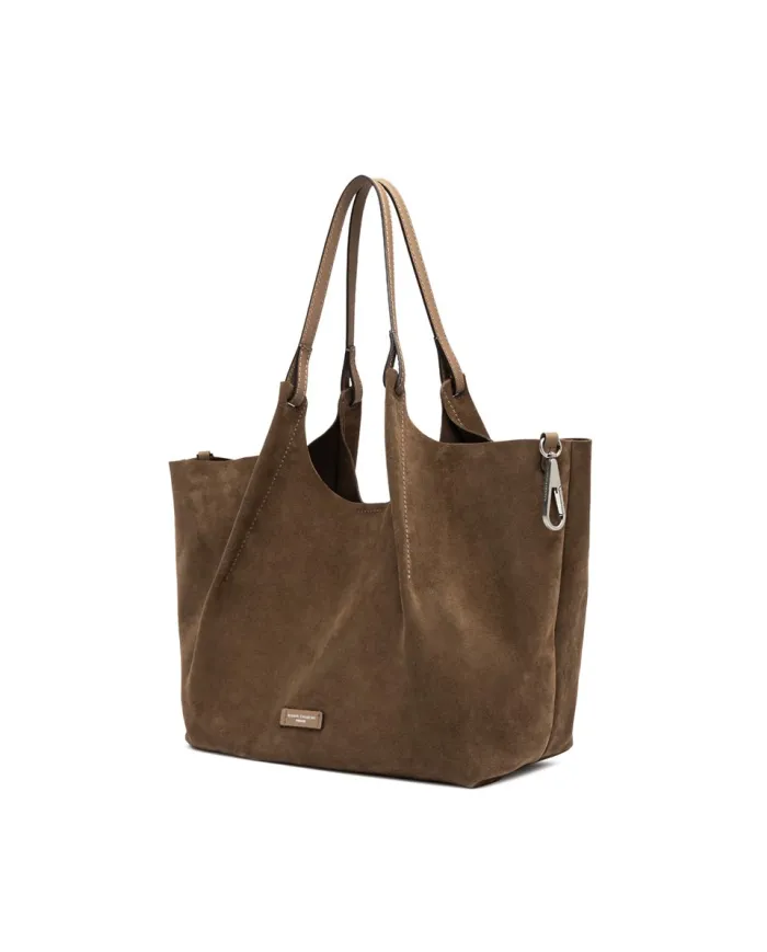 Gianni Chiarini Borsa grande scamosciata Dua Cognac