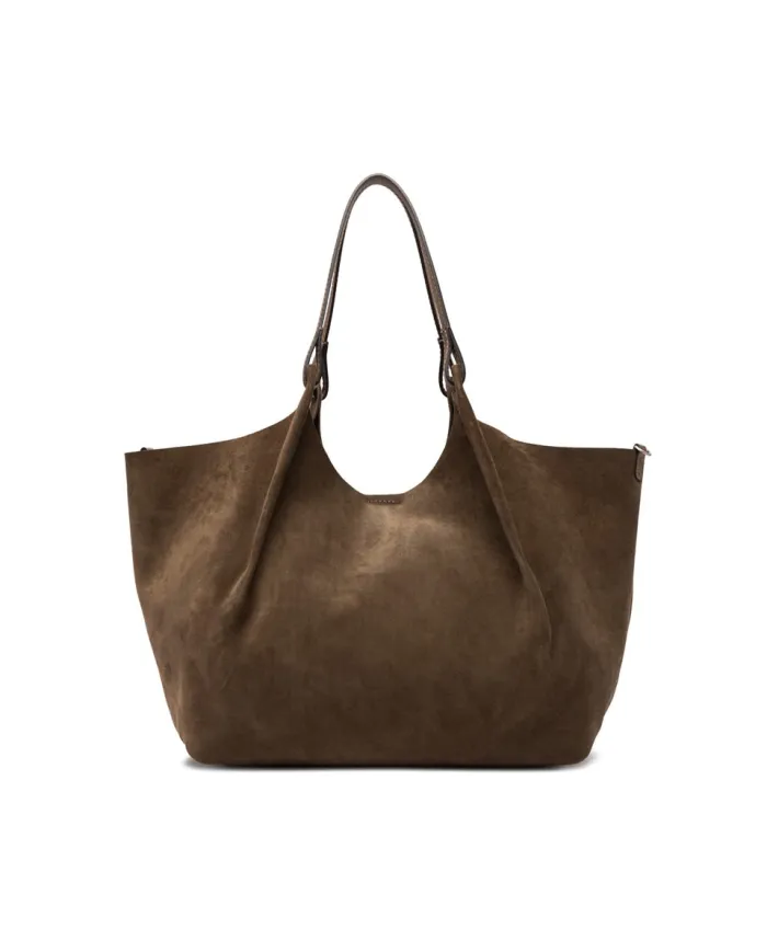 Gianni Chiarini Borsa grande scamosciata Dua Cognac