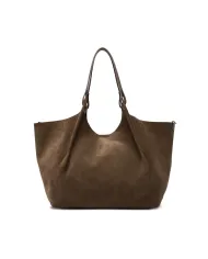 Gianni Chiarini Borsa grande scamosciata Dua Cognac