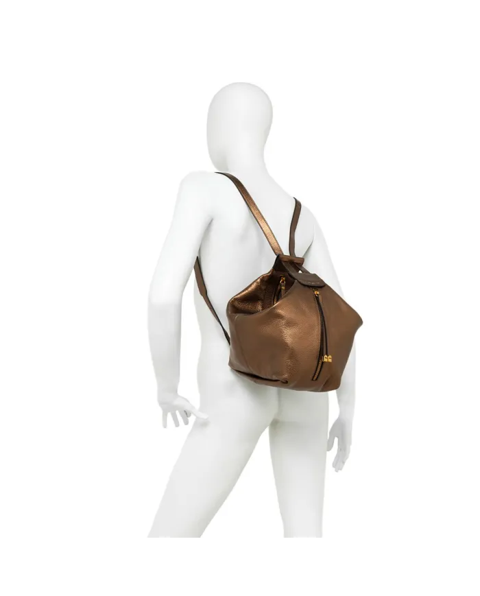 Gianni Chiarini Borsa zaino in pelle Guia Bronzo