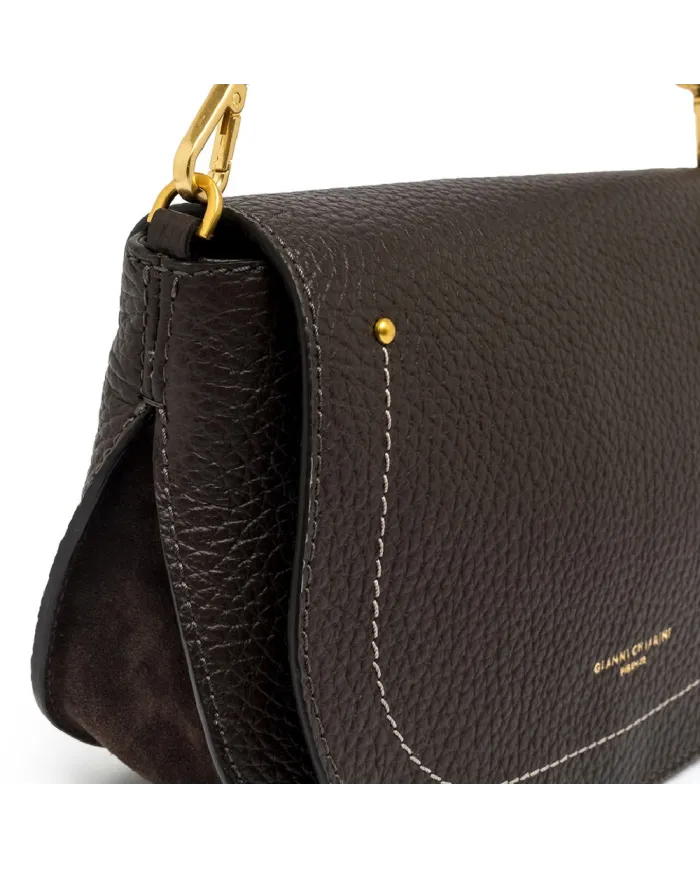 Gianni Chiarini Borsa piccola pelle e camoscio Olga Testa moro