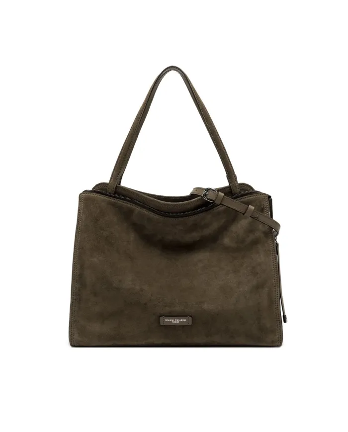 Gianni Chiarini Borsa grande pelle scamosciata Janis Cognac Gianni Chiarini Borsa grande pelle scamosciata Janis Cognac