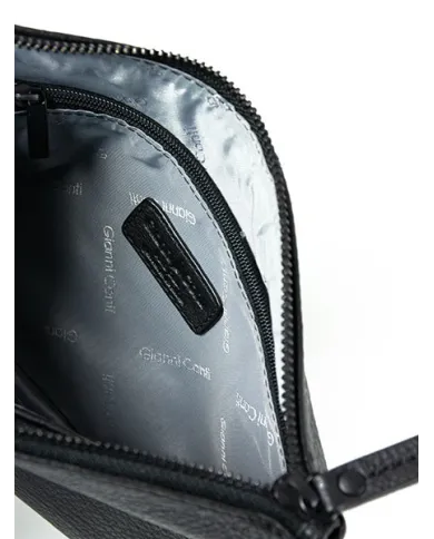 Gianni Conti Pochette in pelle martellata Blu