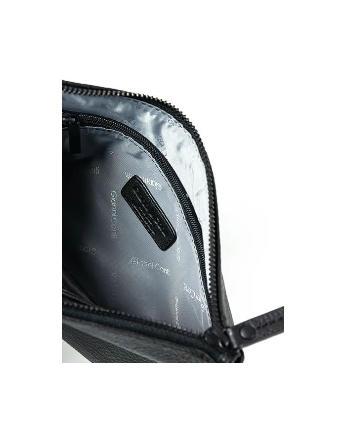 Gianni Conti Pochette in pelle martellata Blu