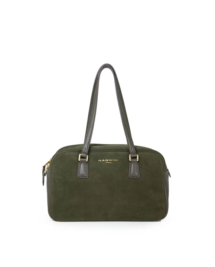Nannini Borsa pelle scamosciata Micol Verde Nannini Borsa pelle scamosciata Micol Verde
