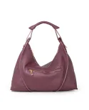 Visona Borsa a tracolla in pelle Nora Bordeaux Visona Borsa a tracolla in pelle Nora Bordeaux