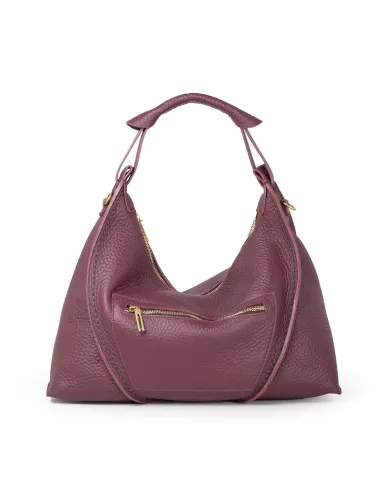 Visona Borsa a tracolla in pelle Nora Bordeaux