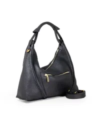 Visona Borsa a tracolla in pelle Nora Nero Visona Borsa a tracolla in pelle Nora Nero