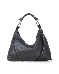 Visona Borsa a tracolla in pelle Nora Nero Visona Borsa a tracolla in pelle Nora Nero