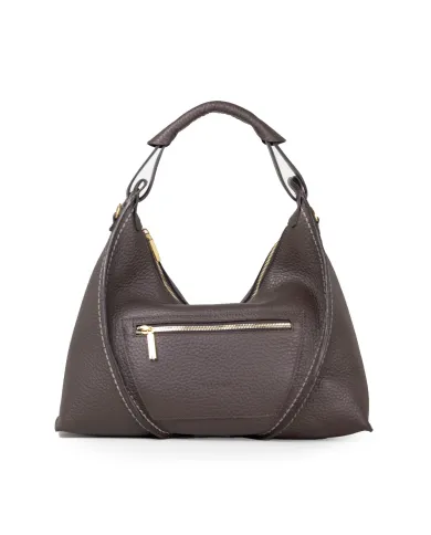 Visona Borsa a tracolla in pelle Nora Testa moro