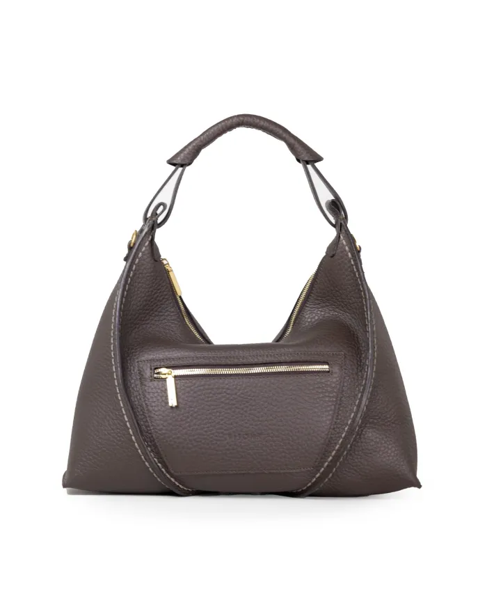 Visona Borsa a tracolla in pelle Nora Testa moro Visona Borsa a tracolla in pelle Nora Testa moro