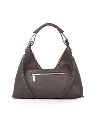 Visona Borsa a tracolla in pelle Nora Testa moro Visona Borsa a tracolla in pelle Nora Testa moro