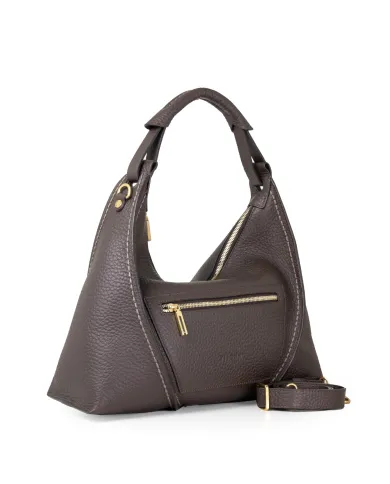 Visona Borsa a tracolla in pelle Nora Testa moro