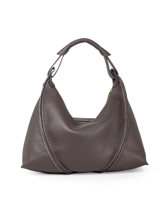 Visona Borsa a tracolla in pelle Nora Testa moro Visona Borsa a tracolla in pelle Nora Testa moro